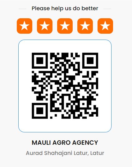 Scan to review Mauli Agro Agency on Justdial